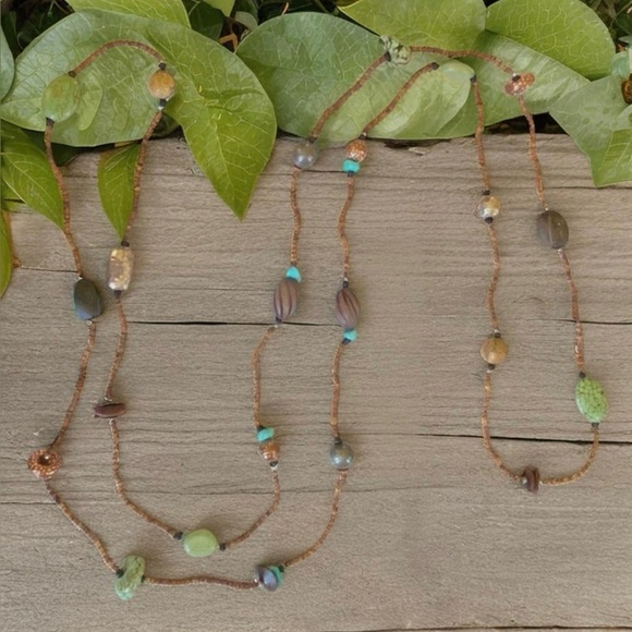 Silpada Jewelry - Silpada Bohemian Shell and Beaded Necklace 30”inches long N1569